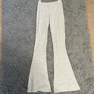 Grey flared leggings